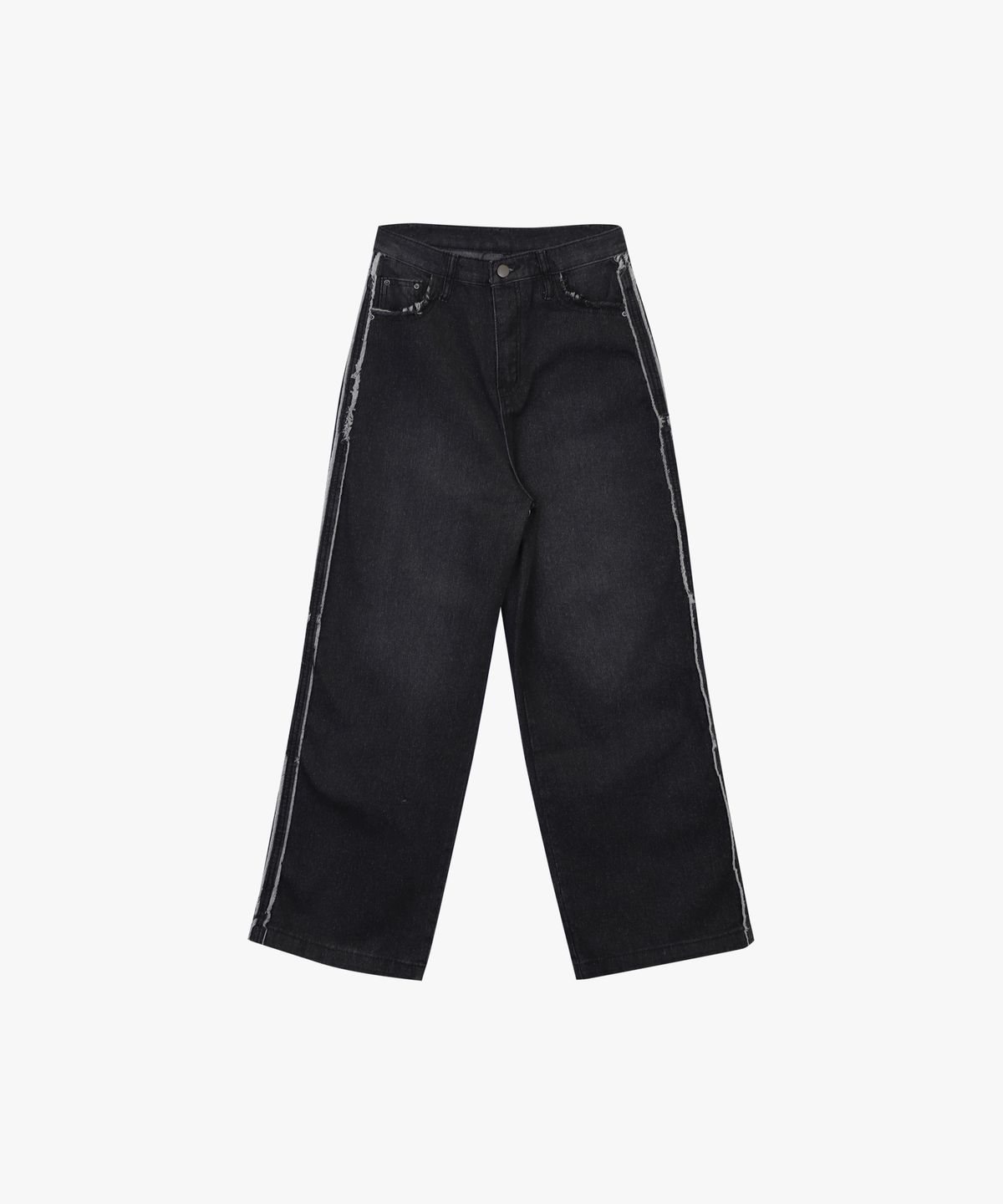 핑크파인애플(PINK PINEAPPLE) FRINGE DENIM PANTS_BLACK