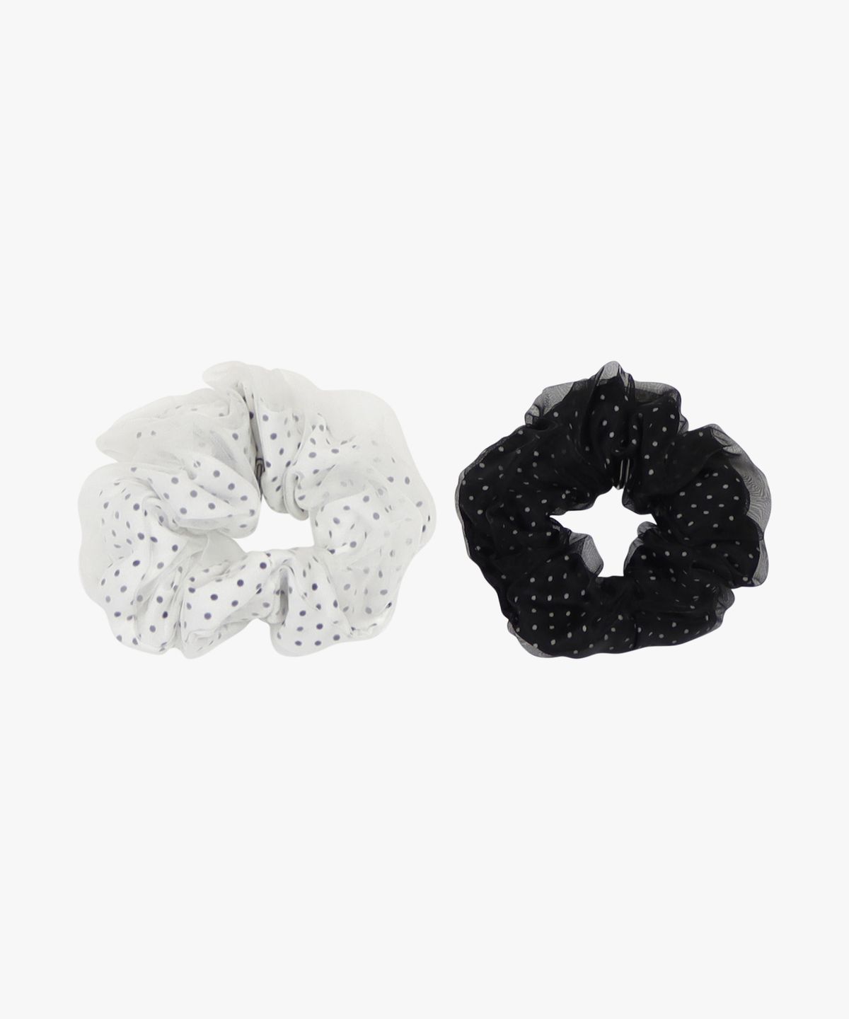 핑크파인애플(PINK PINEAPPLE) [2EA 1SET] LOVELY DOT SHIRRING SCRUNCHIE_MIX