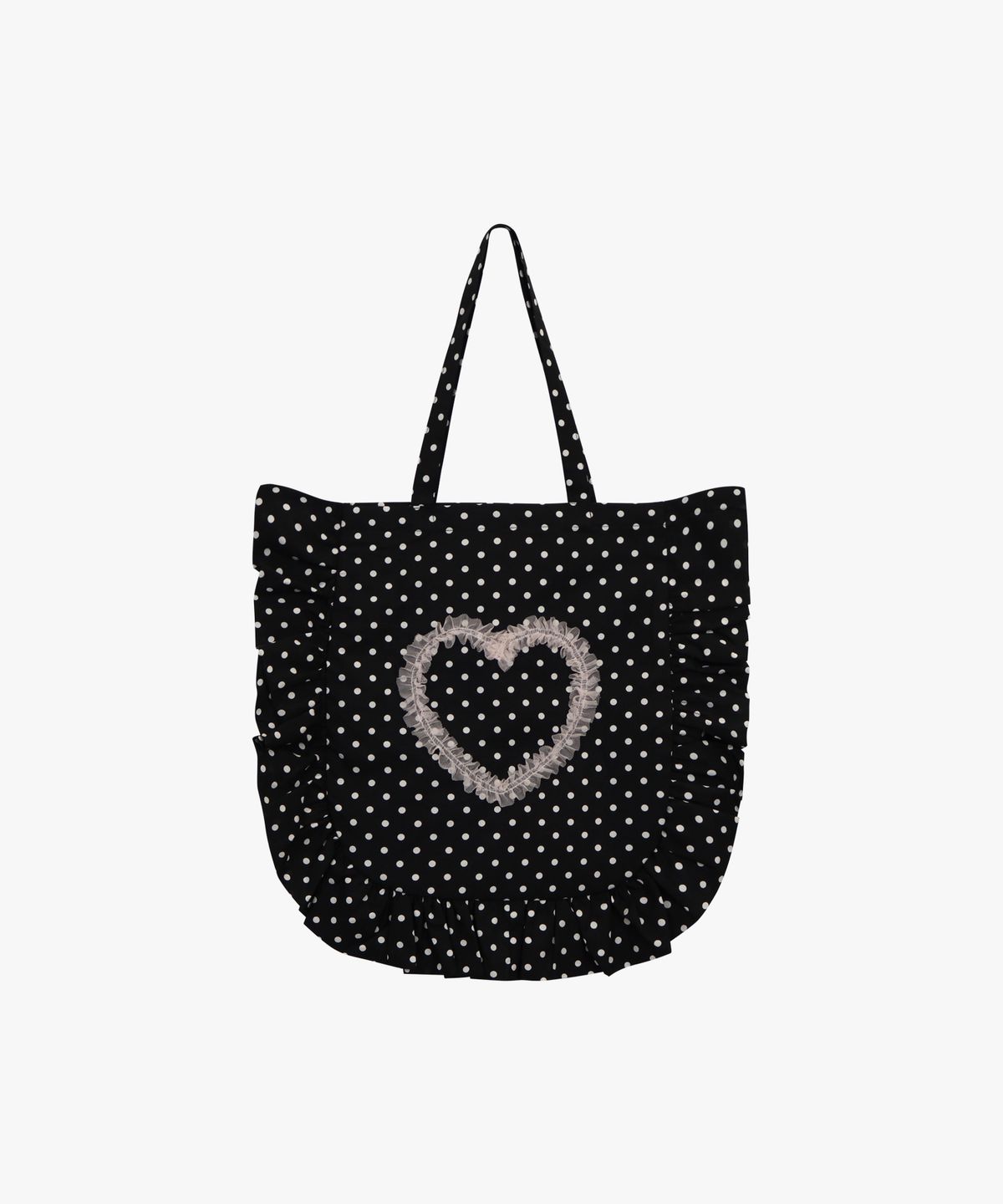 핑크파인애플(PINK PINEAPPLE) LOVELY DOT RUFFLE BAG_BLACK