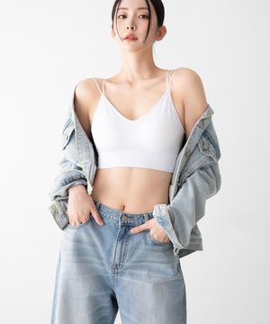 [2 PACK] 모달 스트랩 크롭 브라탑 87606