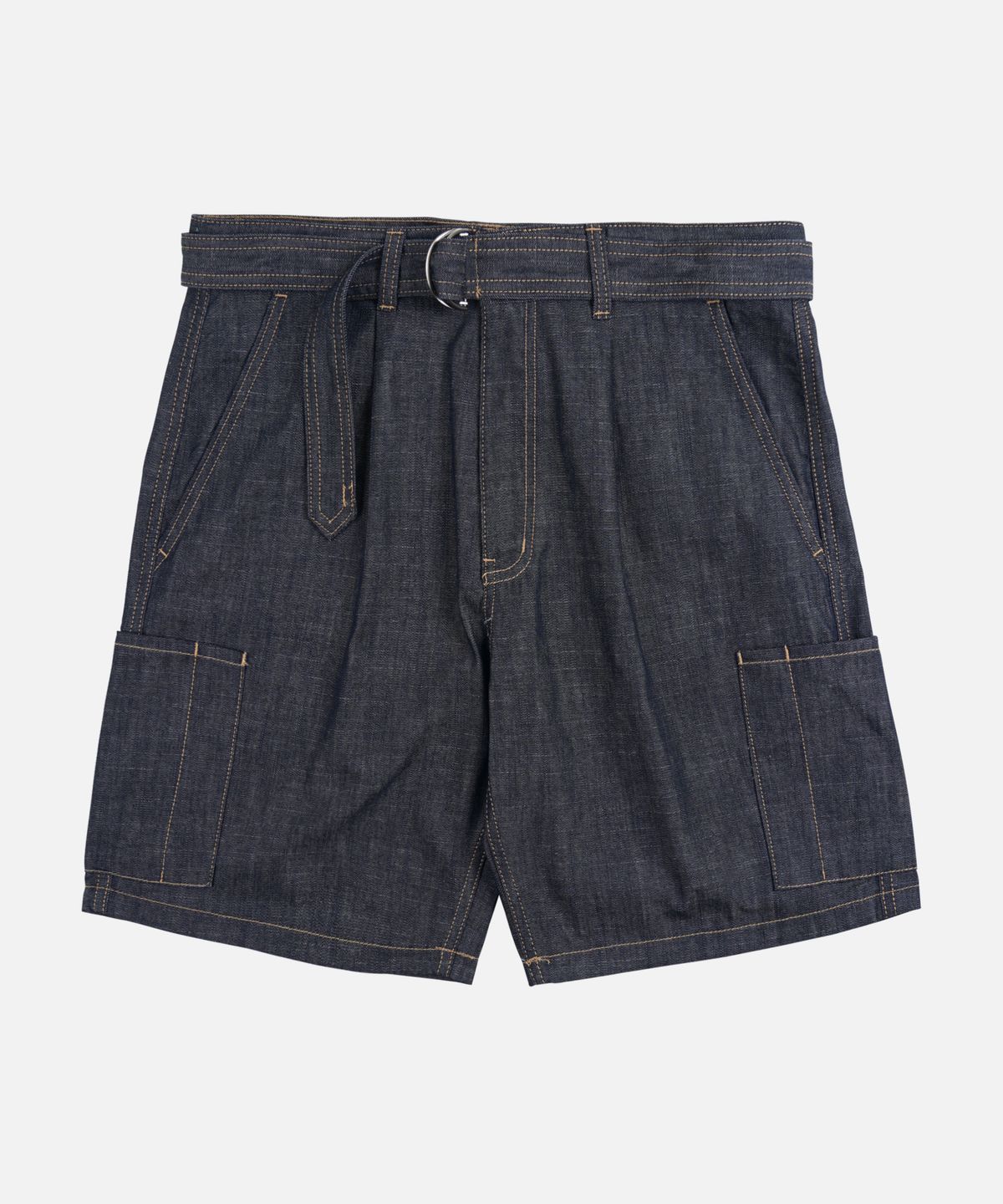 프리즘웍스(FRIZMWORKS) BELTED DENIM SHORTS _ INDIGO