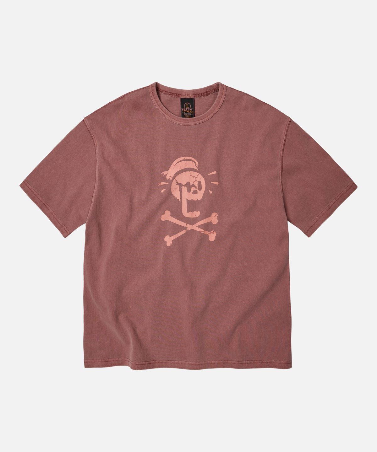 프리즘웍스(FRIZMWORKS) BLACK FLAG PIGMENT DYEING TEE _ PINK