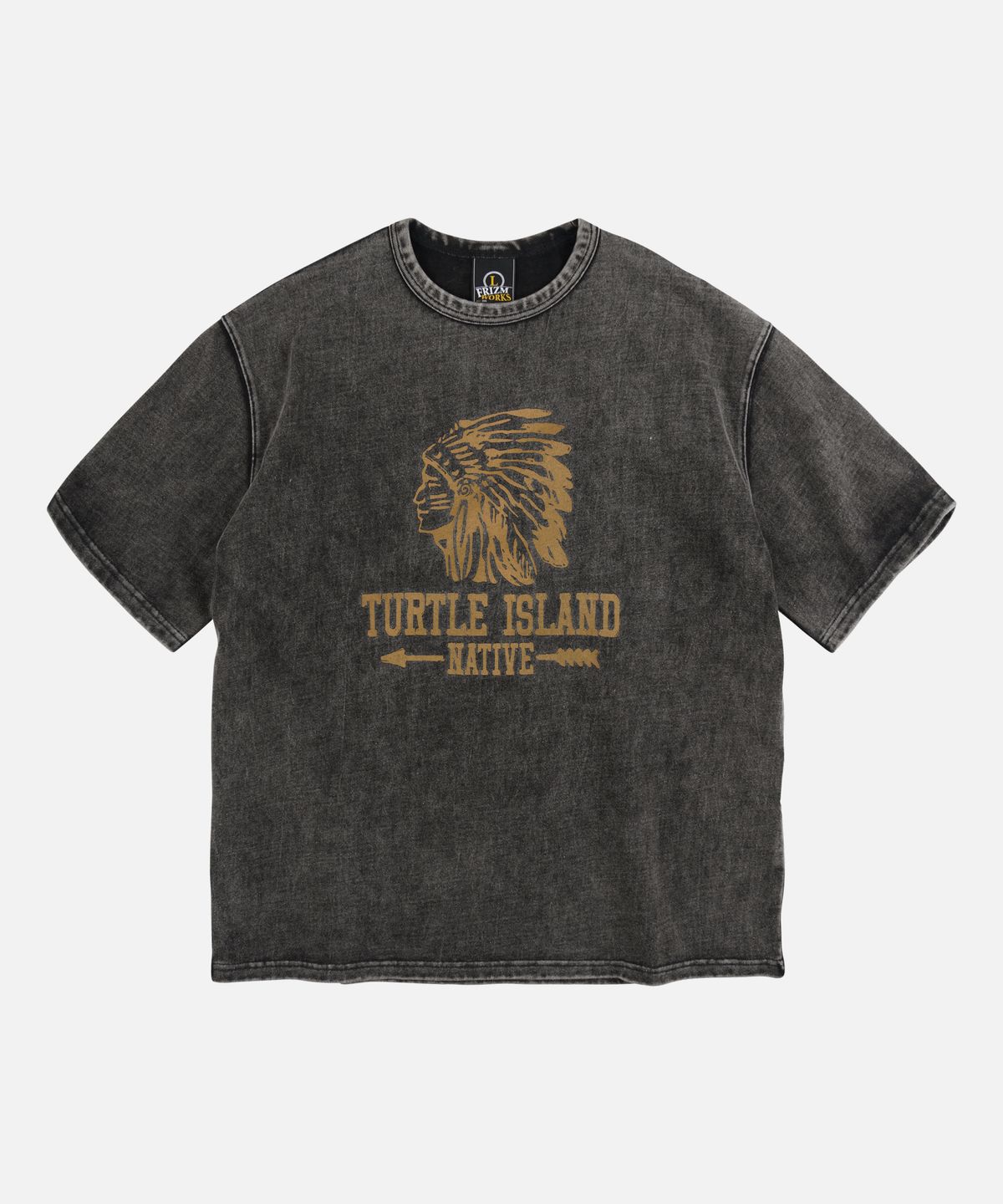 프리즘웍스(FRIZMWORKS) TURTLE ISLAND TEE _ RUSTY BLACK