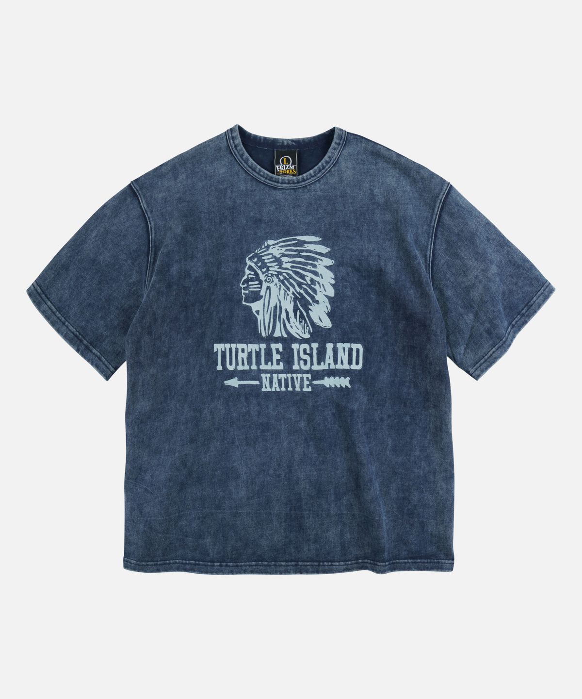 프리즘웍스(FRIZMWORKS) TURTLE ISLAND TEE _ RUSTY NAVY