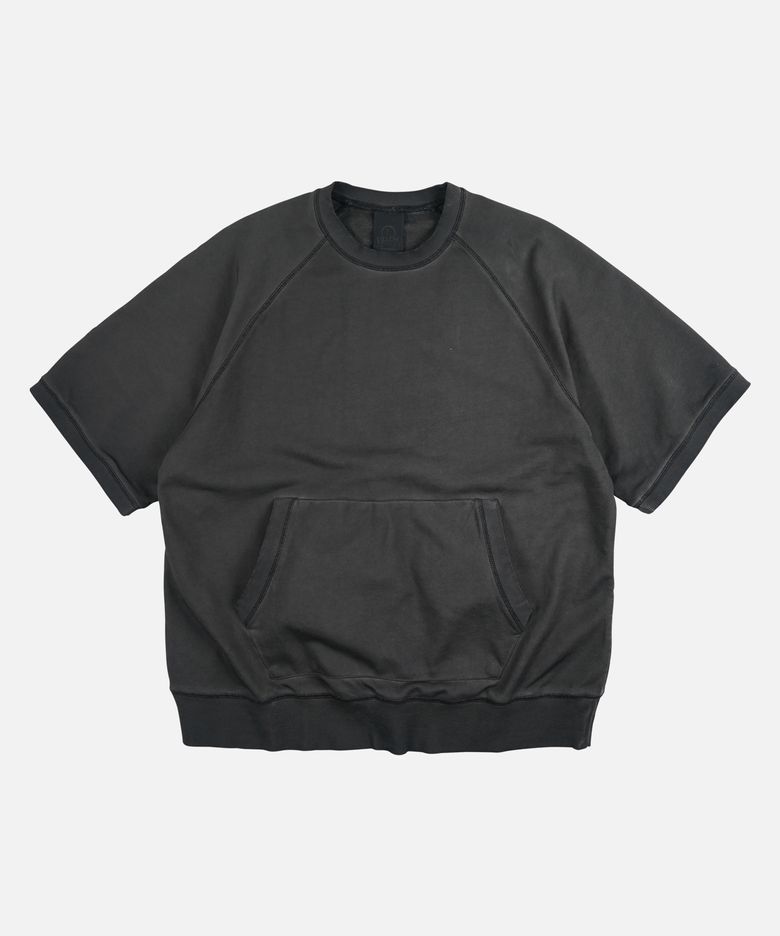 RAGLAN SWEAT HALF TEE _ VINTAGE BLACK