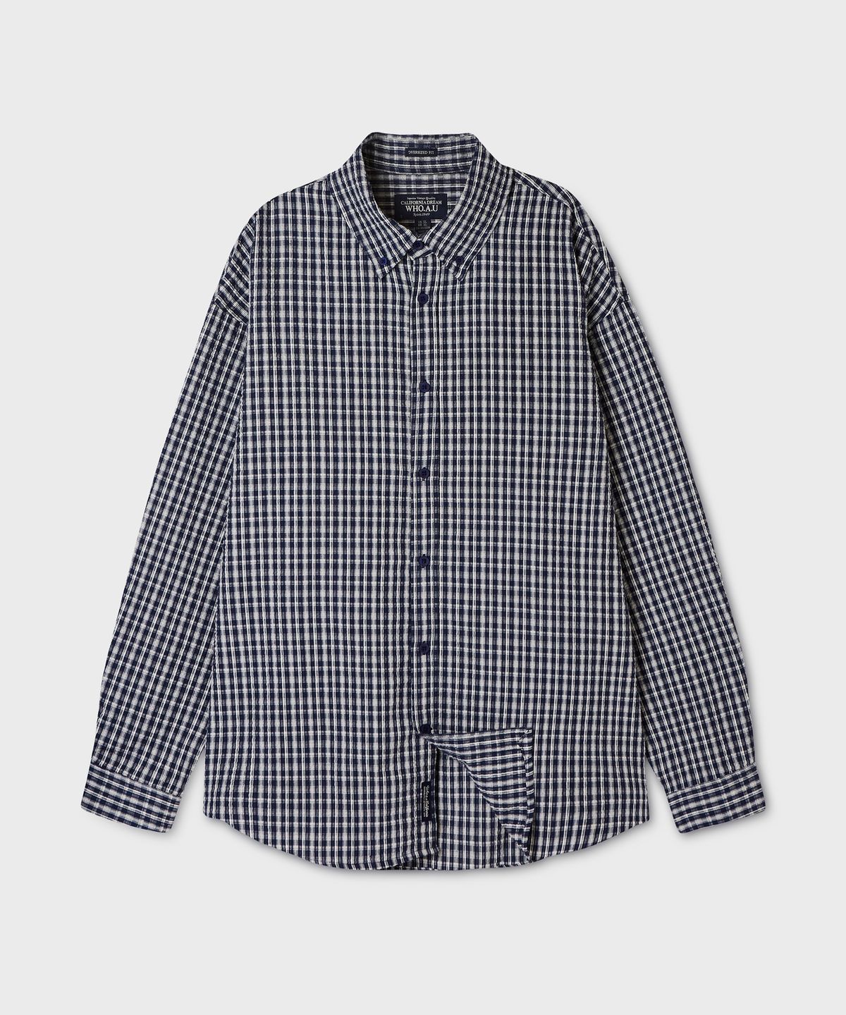 후아유(WHO.A.U) Loose-fit Check Shirts (U) / WHYCG4991U