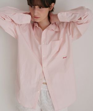 데이지 오버사이즈 페이퍼 셔츠_핑크