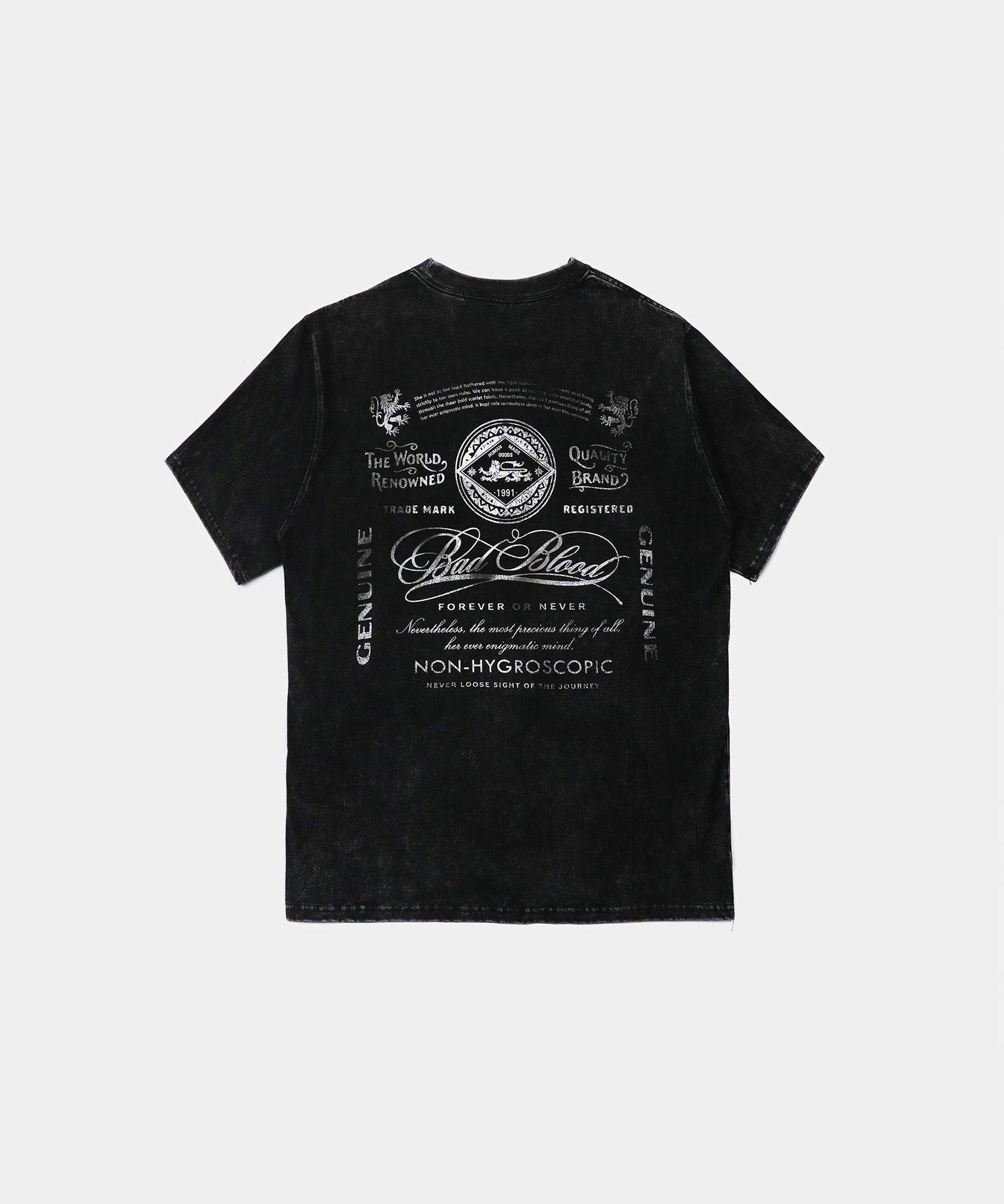 ★BADBLOOD ★PREMIUM CLASSIC WASHED T-SHIRT MUSINSA | BADBLOOD Premium Classic Washed T-Shirt - Black