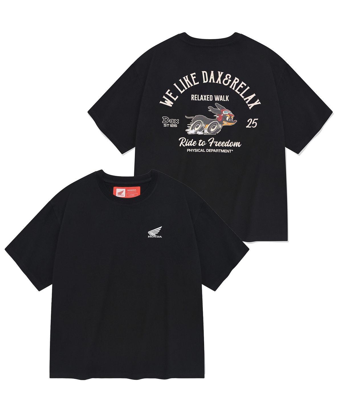 핍스 모터사이클(PHYPS MOTORCYCLE) DAX 125 Short Sleeve Black