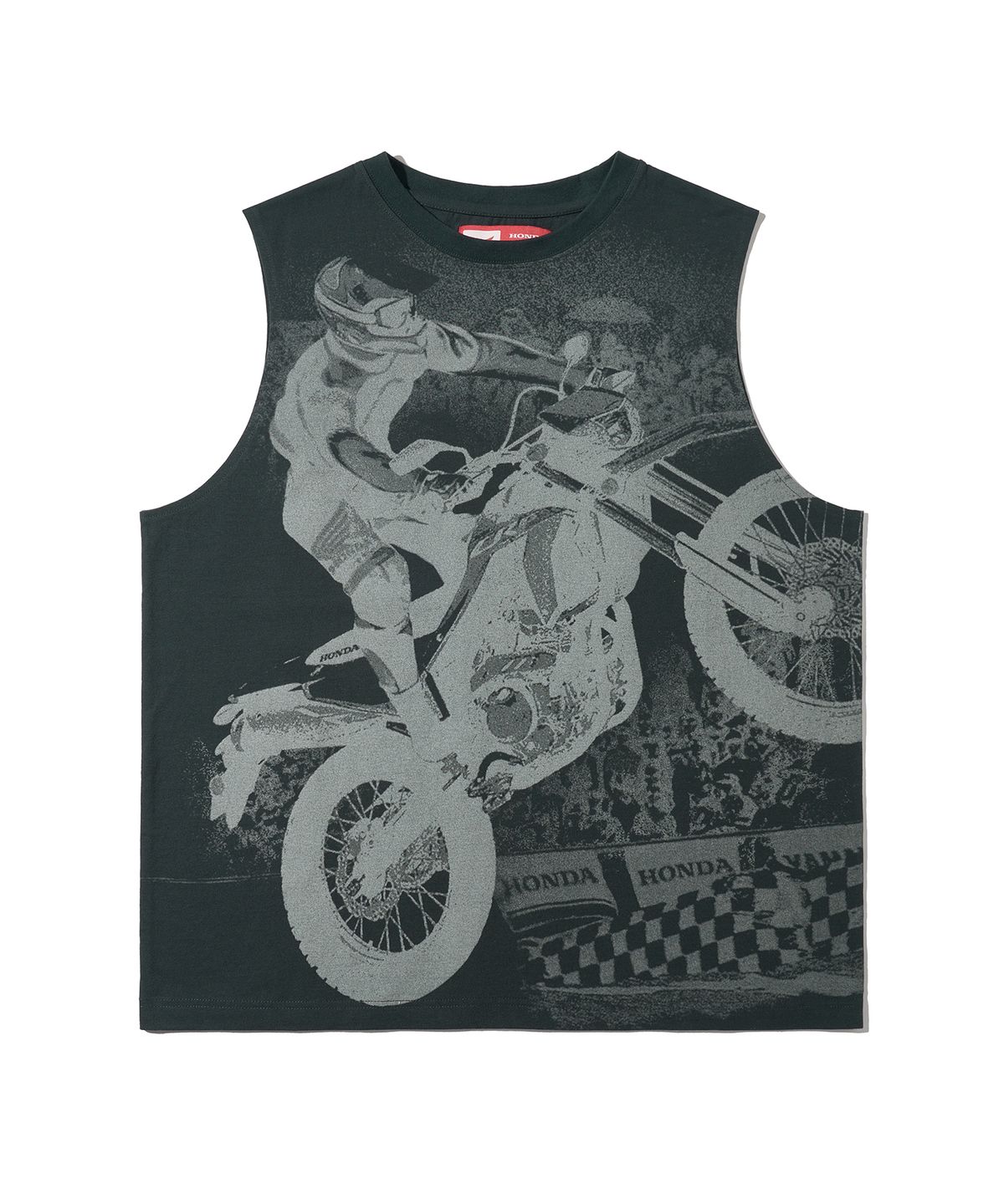 핍스 모터사이클(PHYPS MOTORCYCLE) Racer Sleeveless Pigment Dark Charcoal