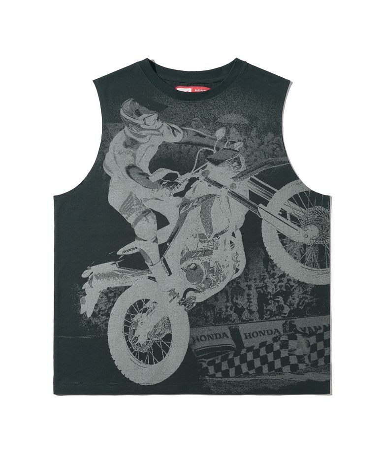 Racer Sleeveless Pigment Dark Charcoal