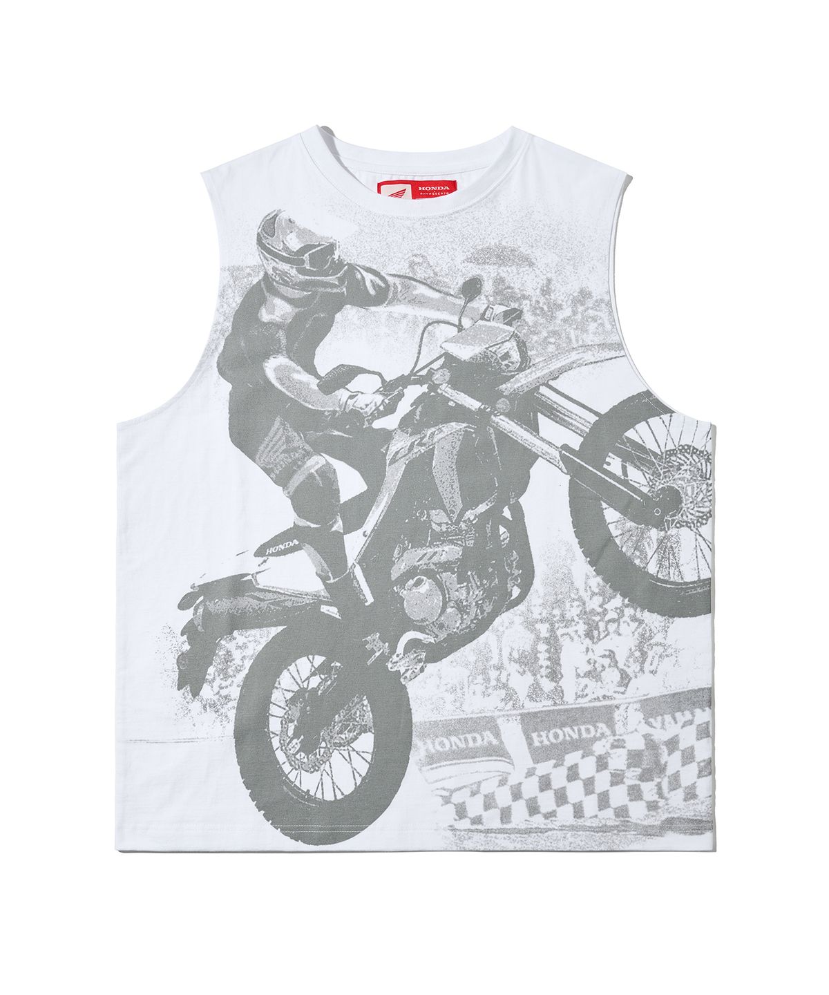 핍스 모터사이클(PHYPS MOTORCYCLE) Racer Sleeveless White