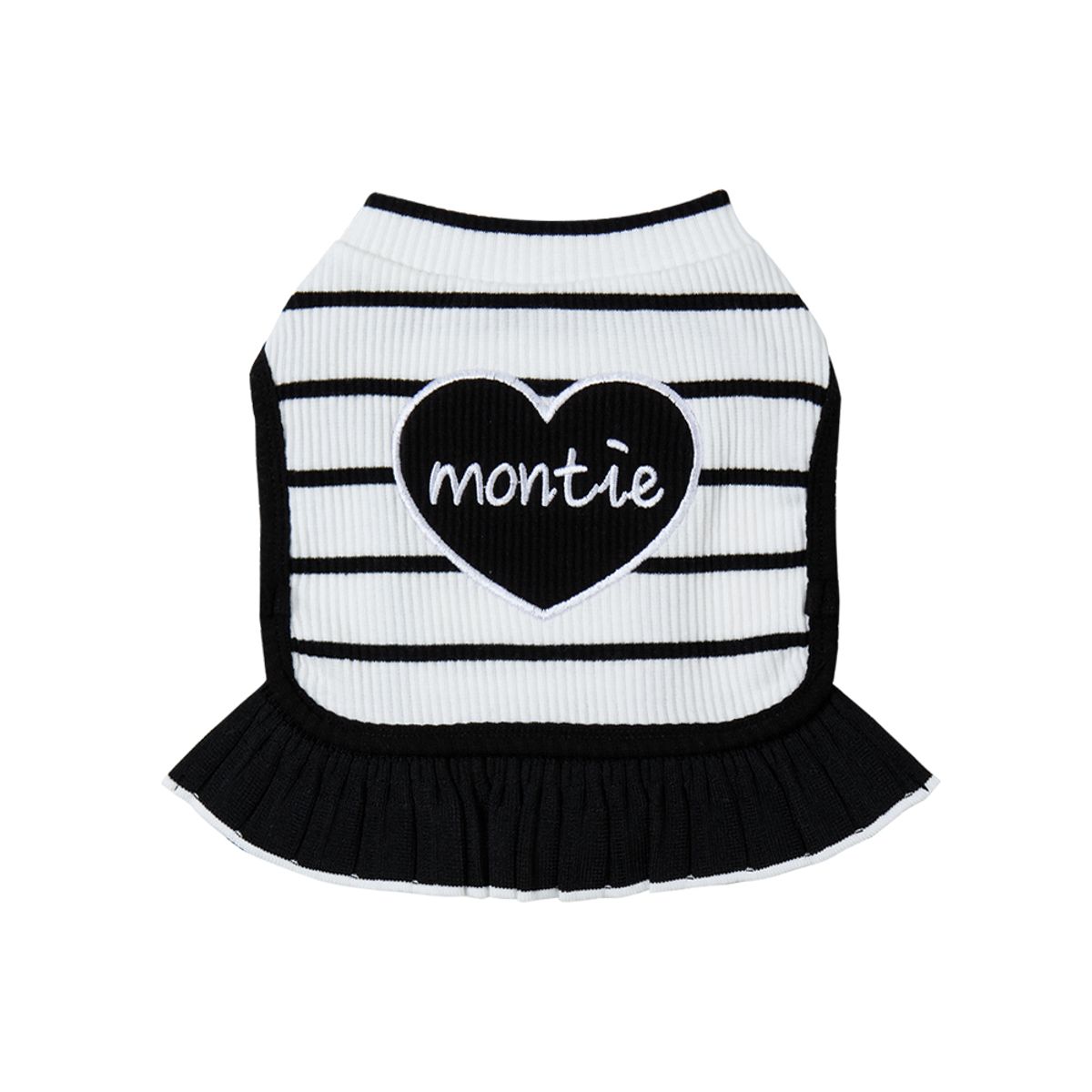 몽띠에(MONTIE) 라인 원피스 (화이트)
