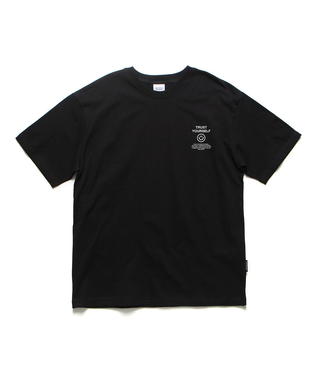 앱놀머씽(ABNORMALTHING) 스마일 오버핏 티셔츠 블랙 (SMILE TODAY T-SHIRT BLACK)