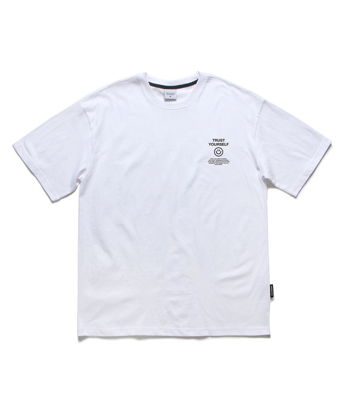 앱놀머씽(ABNORMALTHING) 스마일 오버핏 티셔츠 화이트 (SMILE TODAY T-SHIRT WHITE)