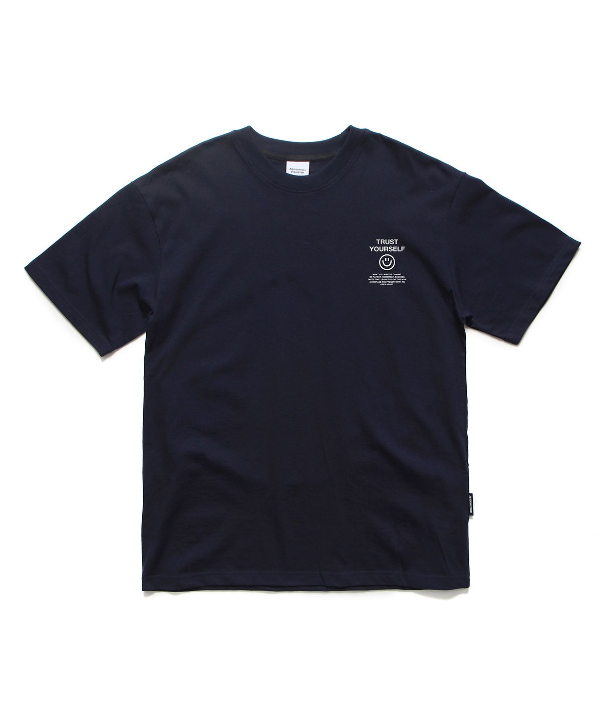 앱놀머씽(ABNORMALTHING) 스마일 오버핏 티셔츠 네이비 (SMILE TODAY T-SHIRT NAVY)
