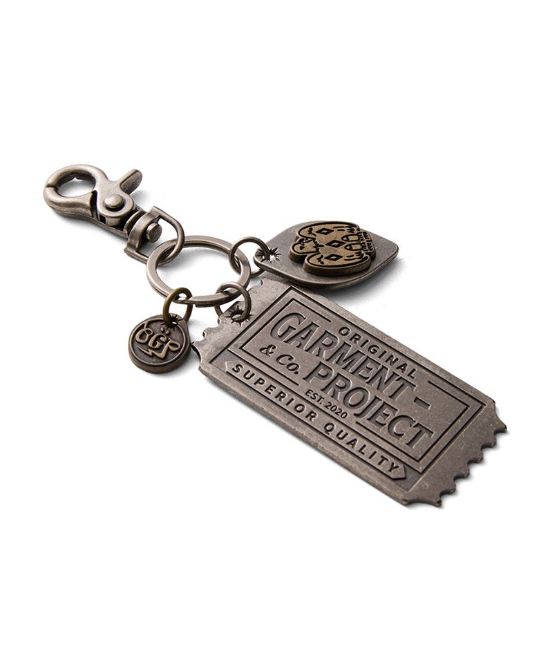 Ticket Metal Keyring Silver