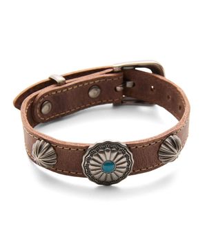 Concho Wrist Belt Brown