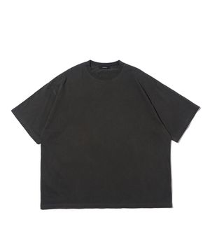 피그먼트 오버 박스 반팔티 (차콜)