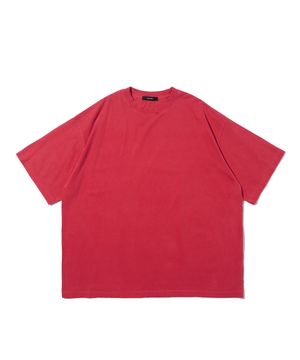 피그먼트 오버 박스 반팔티 (레드)