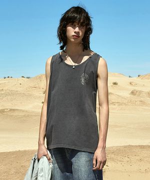 NYC 워크웨어 피그먼트 슬리브리스  다크그레이 FSL109