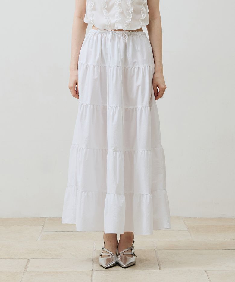 LOVEY LONG SKIRT / WHITE