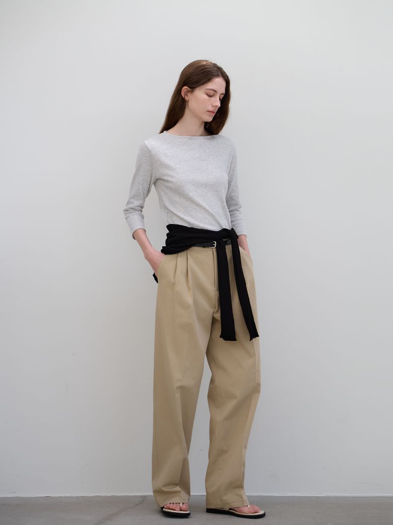 Classic Twotuck Pants (Beige)