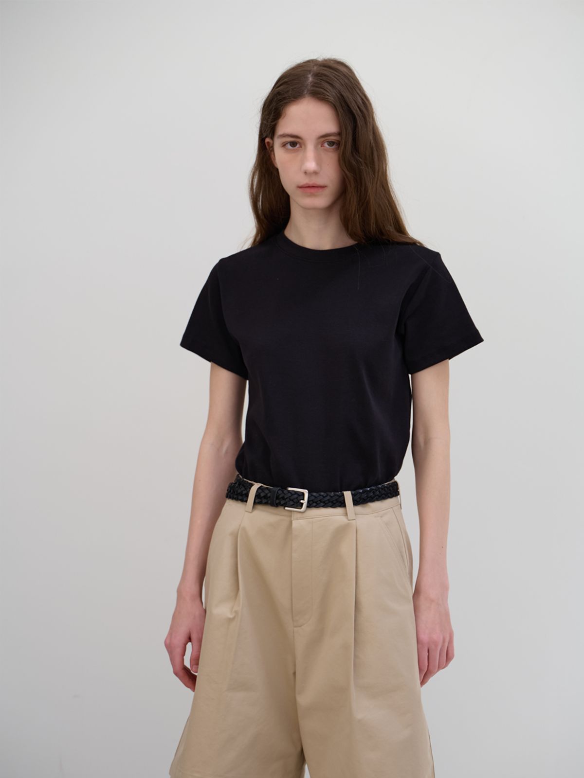 벗튼(BUT'TON) Cotton Span Tee (Black)