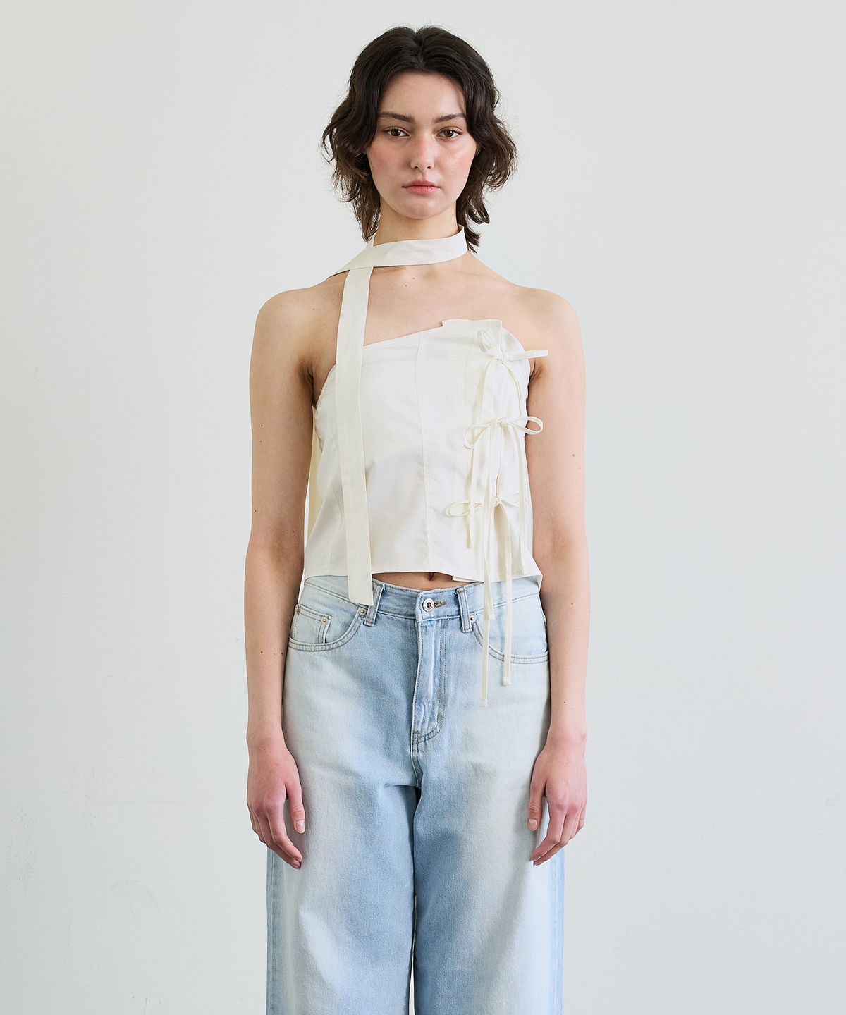 아리킴(ARIKIM) ELFIN SCARF TOP / BEIGE