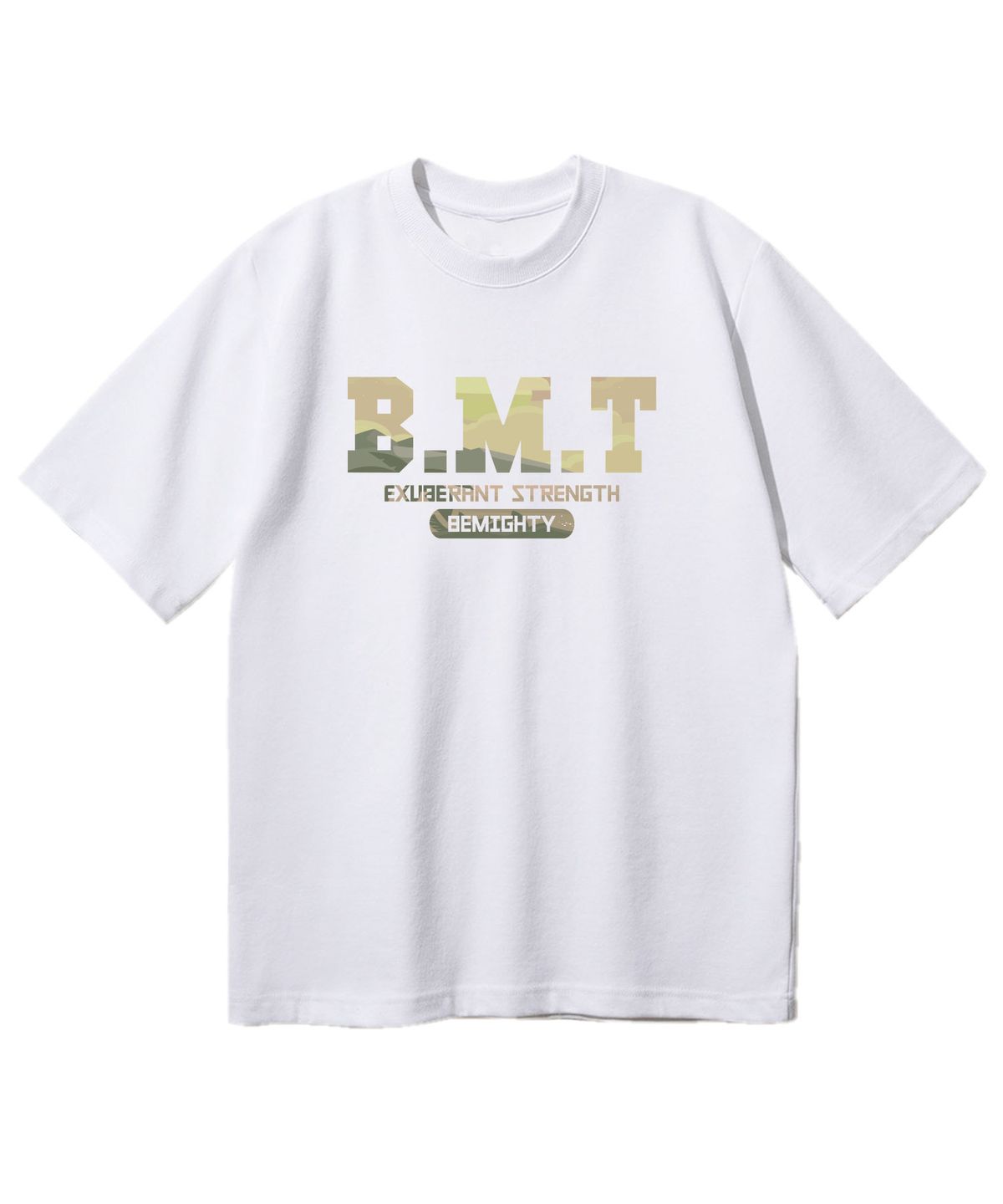 비마이티(BEMIGHTY) 뉴트럴 패턴 오버핏 반팔티셔츠 [화이트]
