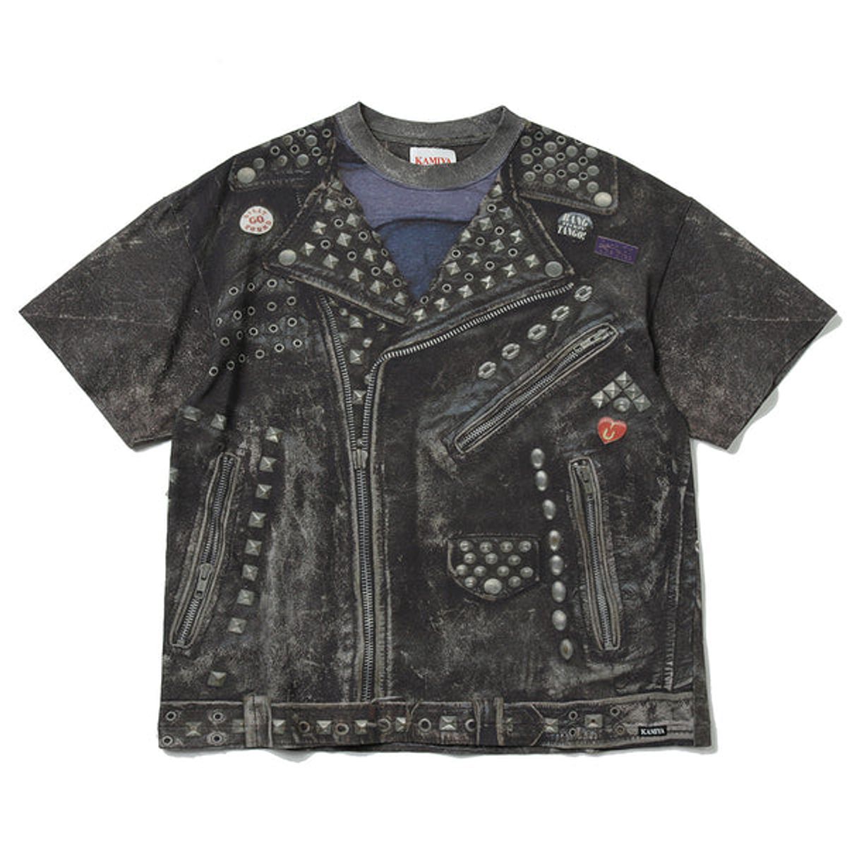 카미야(KAMIYA) [KAMIYA] Trompe I’oeil Print T-Shirt - Black