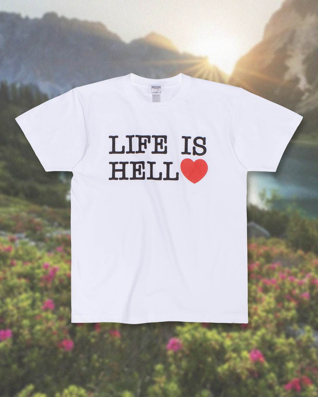 MUSINSA公式 | MEDIUMS LIFE IS HELL Tee - ホワイト (ライフイズヘルT