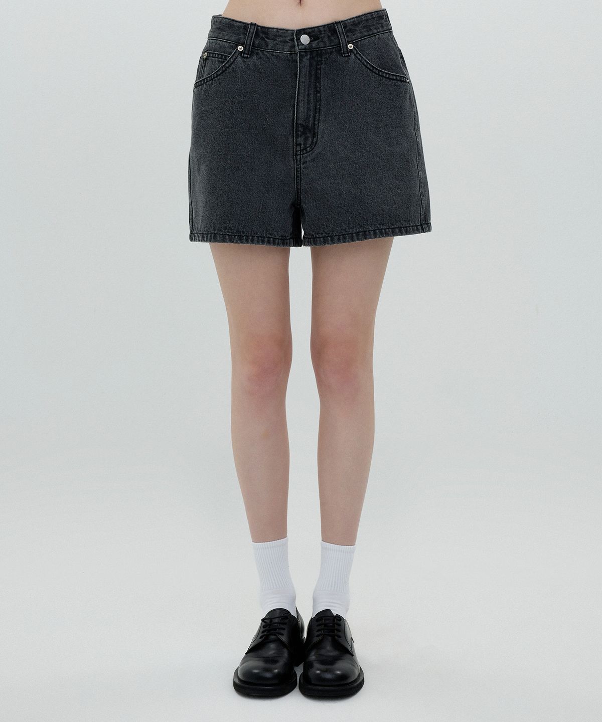 클로브(CLOVE) [25SS clove] Basic Denim Shorts (Charcoal)