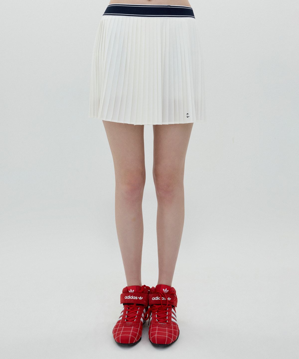 클로브(CLOVE) [25SS clove] Sporty Pleated Skirt (White)
