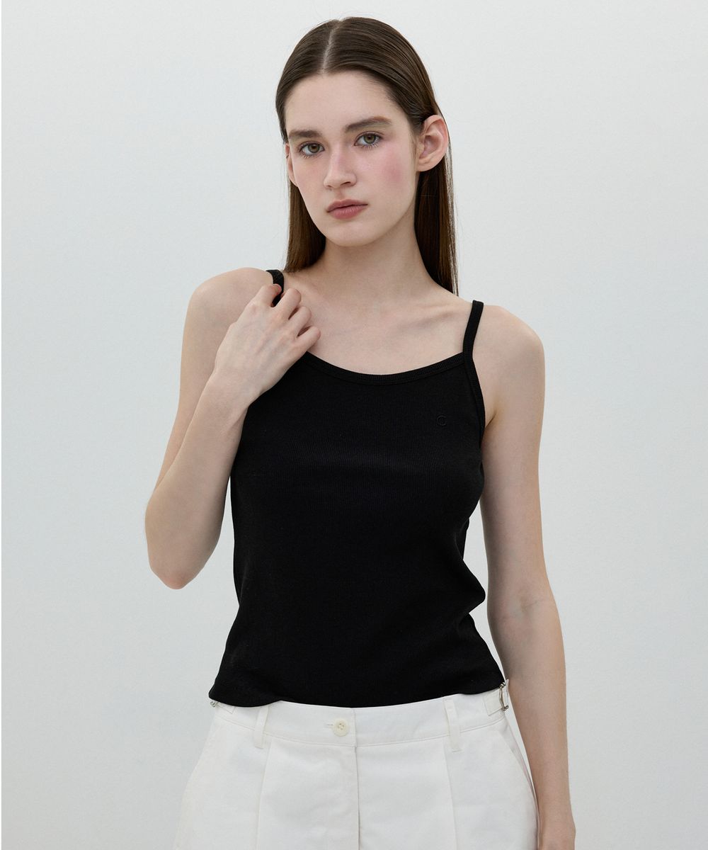 [25SS clove] Logo Tank Top (Black)