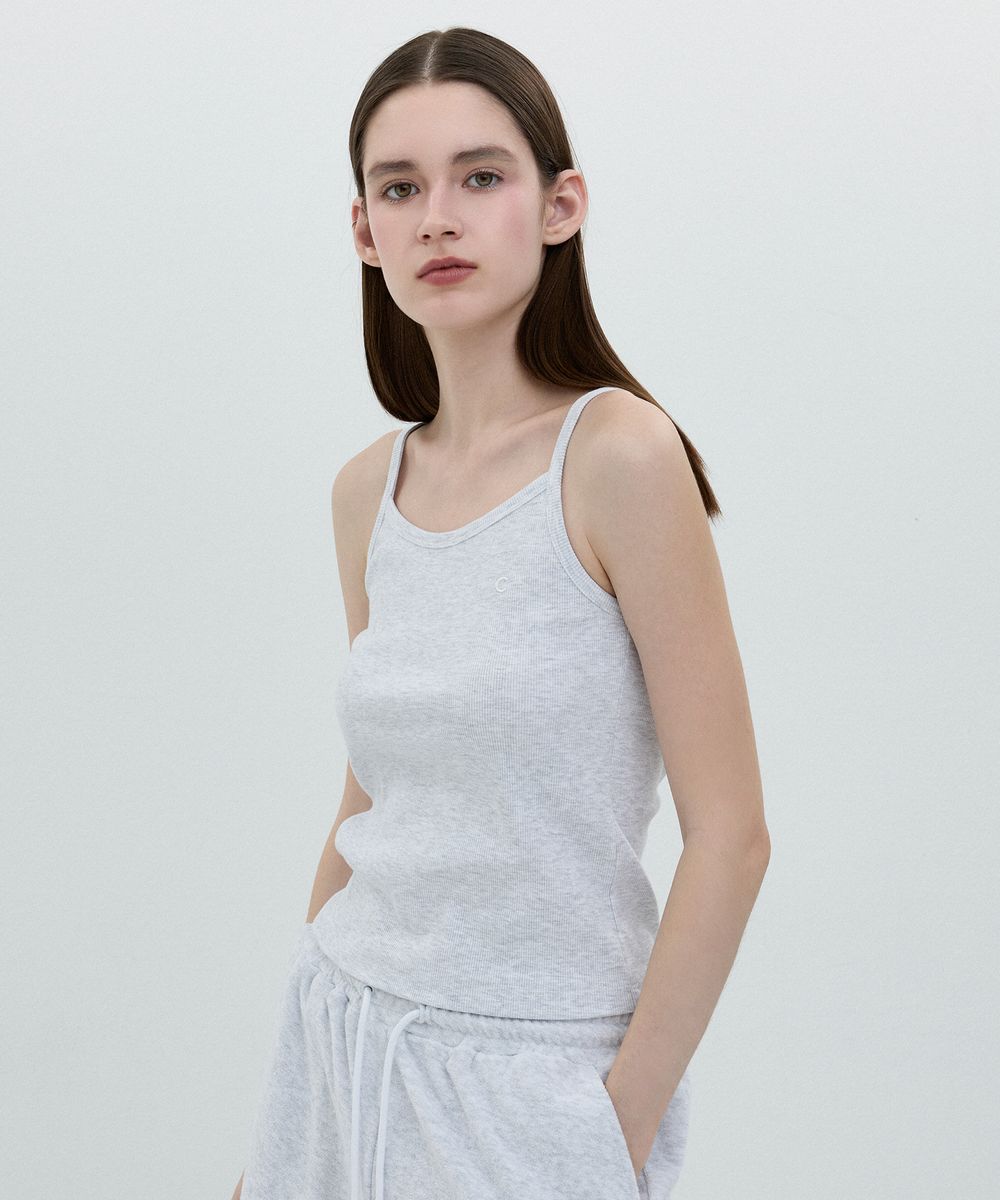 [25SS clove] Logo Tank Top (Light Grey)