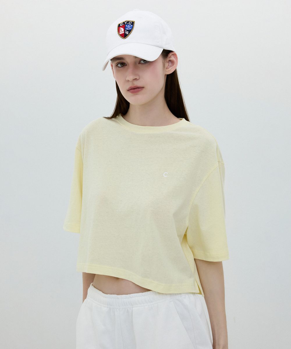 [25SS clove] Soft Crop T-shirt (Yellow)
