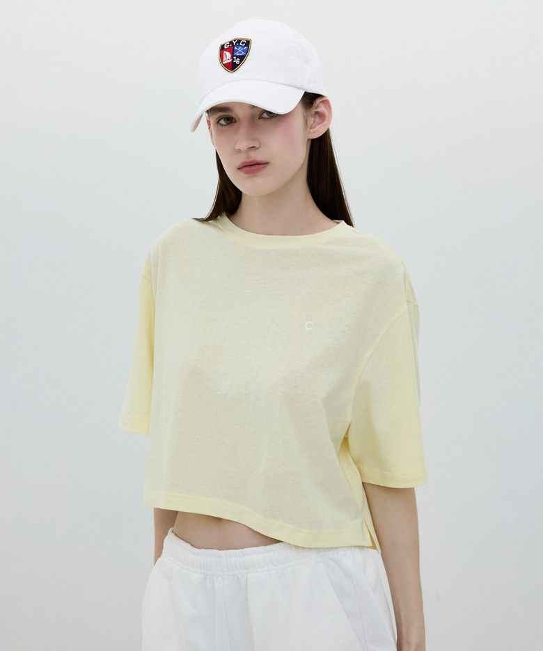 [25SS clove] Soft Crop T-shirt (Yellow)