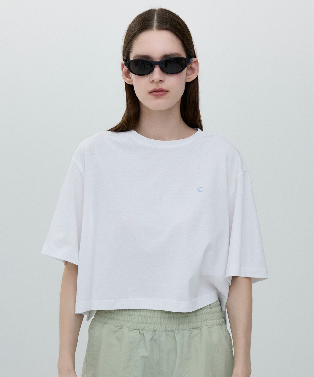 [25SS clove] Soft Crop T-shirt (White)