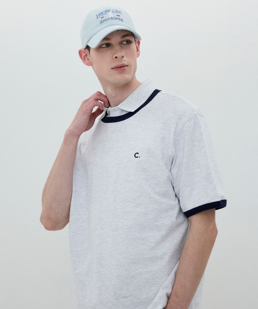 [25SS clove] Symbol Logo Ringer T-Shirt_Men (Light Grey)