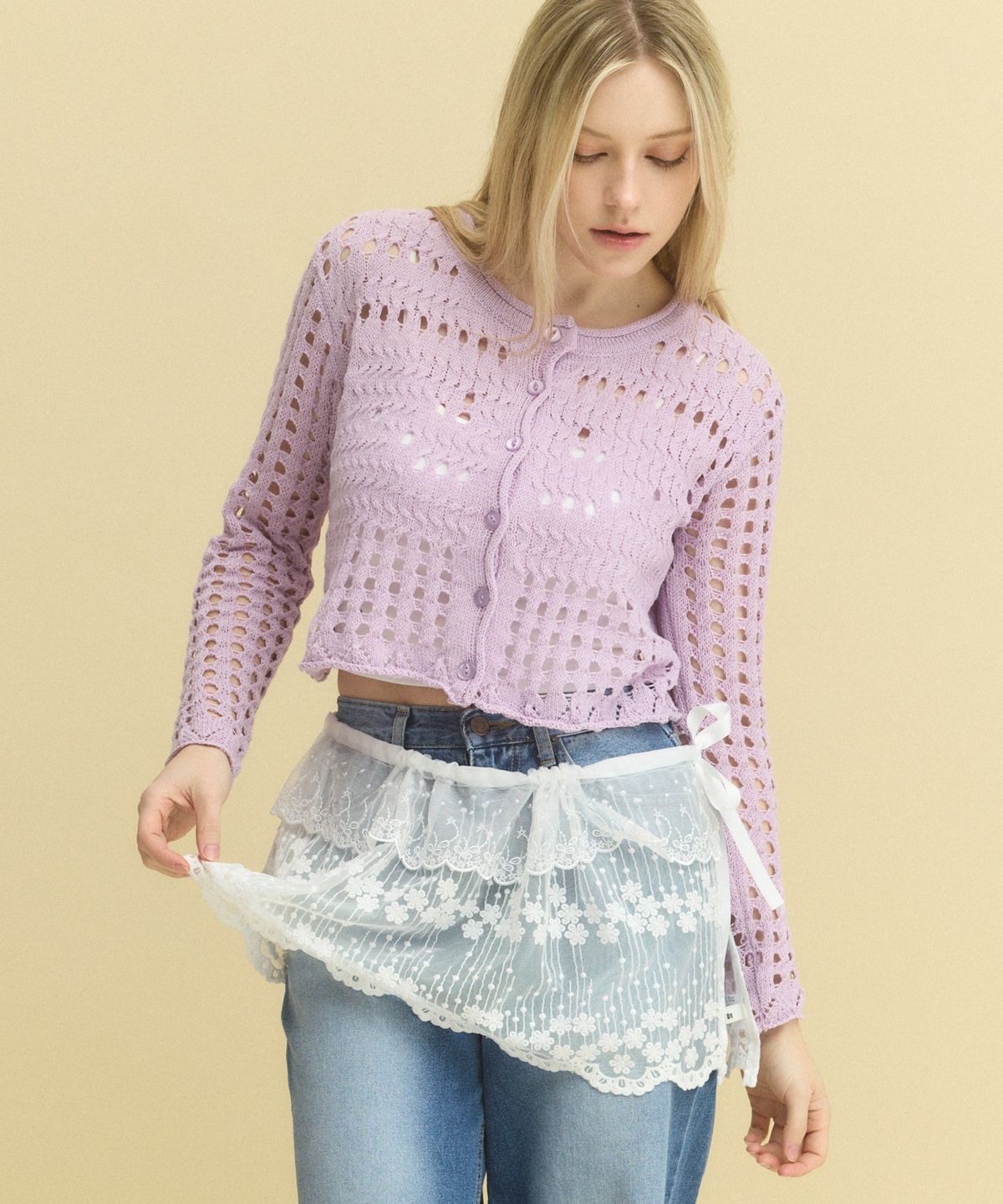 쿨키튼(KOOLKITTEN) Romantic Ruffle Lace Layered Apron