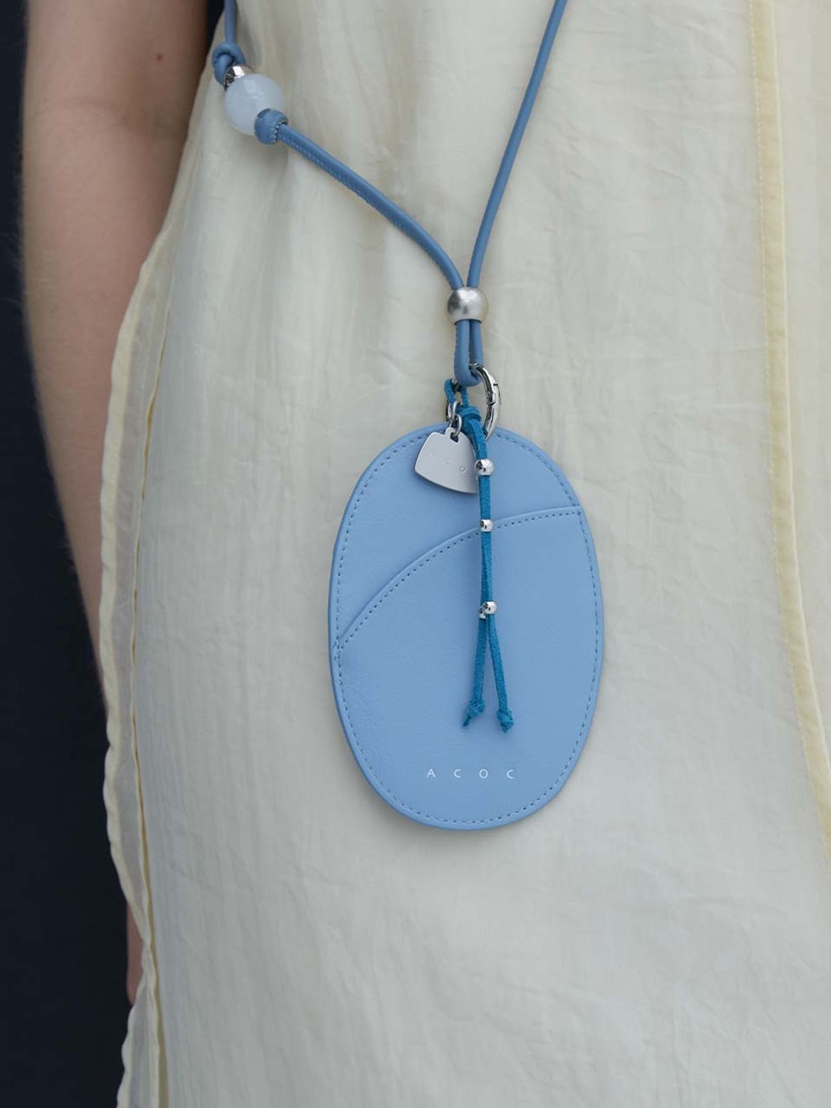 아코크(ACOC) Pebblet Card Holder_Light Blue