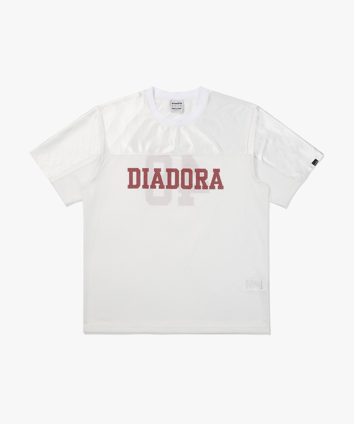 디아도라(diadora) 로고 메쉬 반팔 티셔츠 WHITE