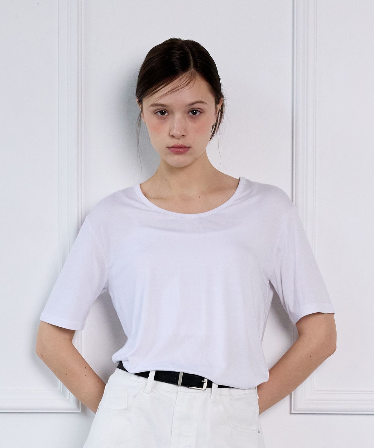 힐리오트(HEALIOTE) HEAL BASIC HALF T-SHIRT_WHITE