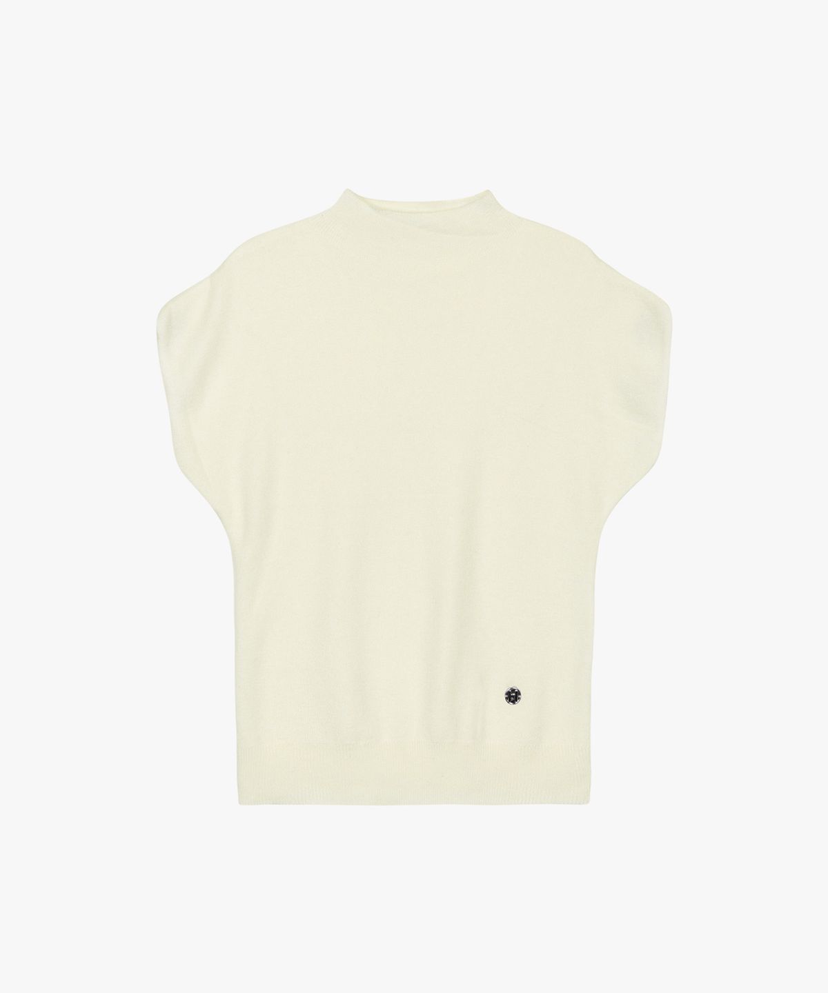 힐리오트(HEALIOTE) SOFT CAP SLEEVE TURTLE-NECK KNIT_IVORY