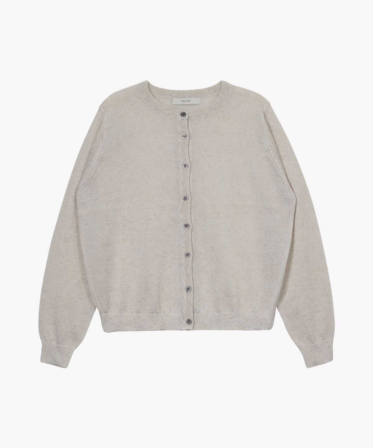 힐리오트(HEALIOTE) KESA ROUND-NECK CARDIGAN_OATMEAL