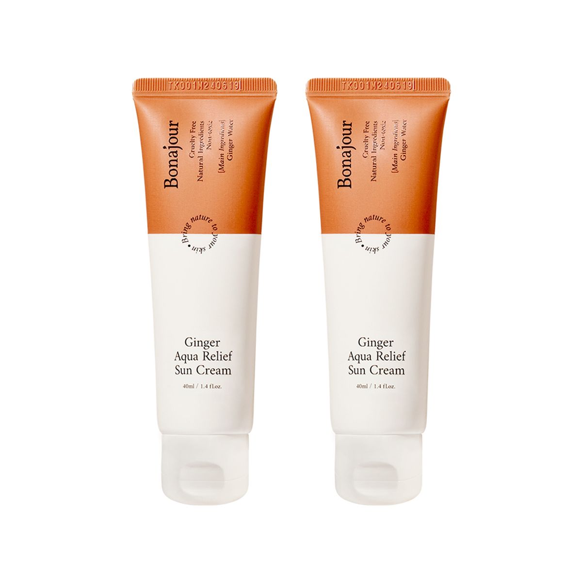 보나쥬르(BONAJOUR) [더블세트] 진저 아쿠아 릴리프 선크림 40ml x 2