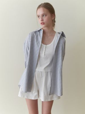 Dive overfit shirt (blue check)