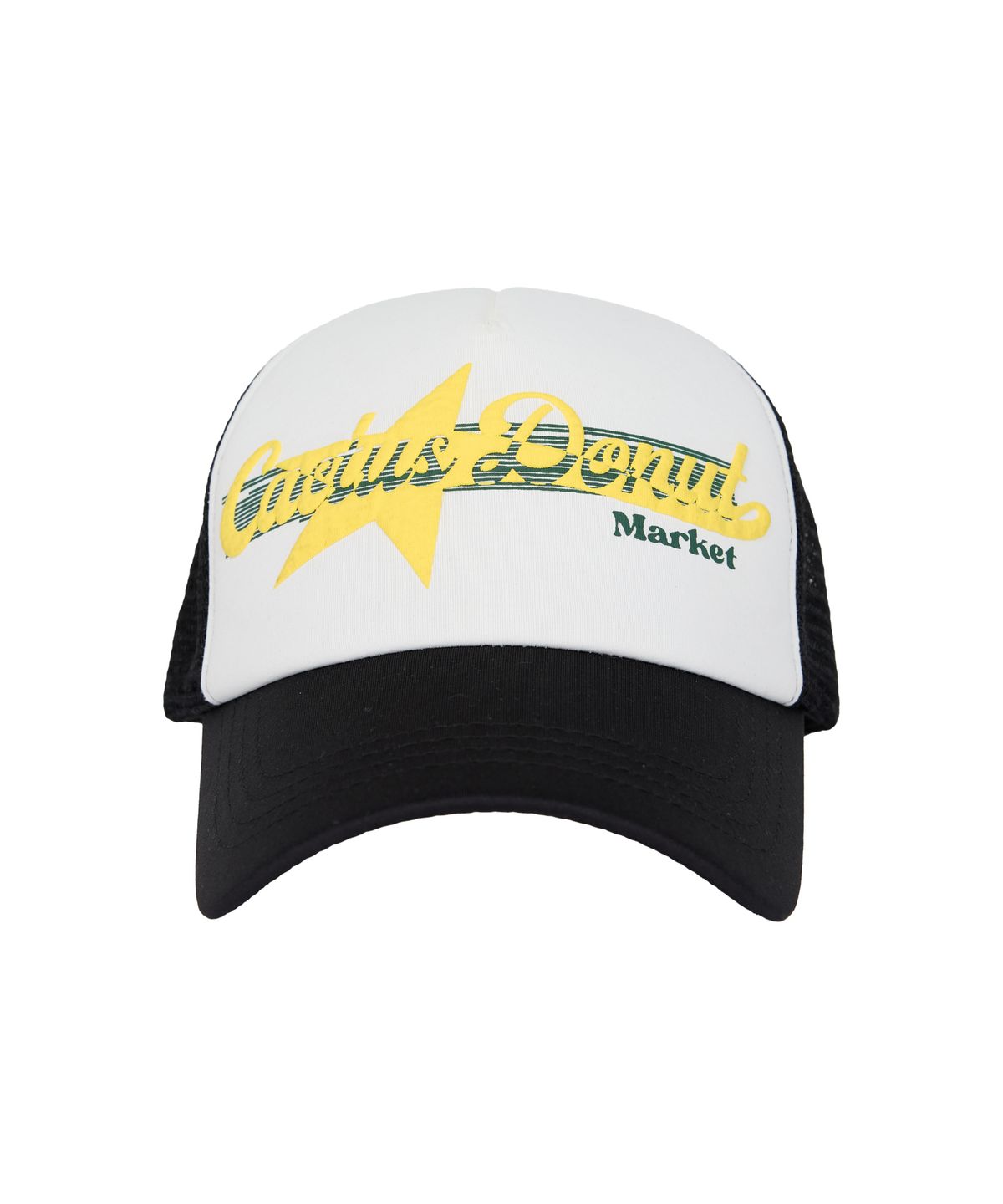 캑터스도넛마켓(CACTUSDONUTMARKET) Logo Star Mesh Ball Cap - Black