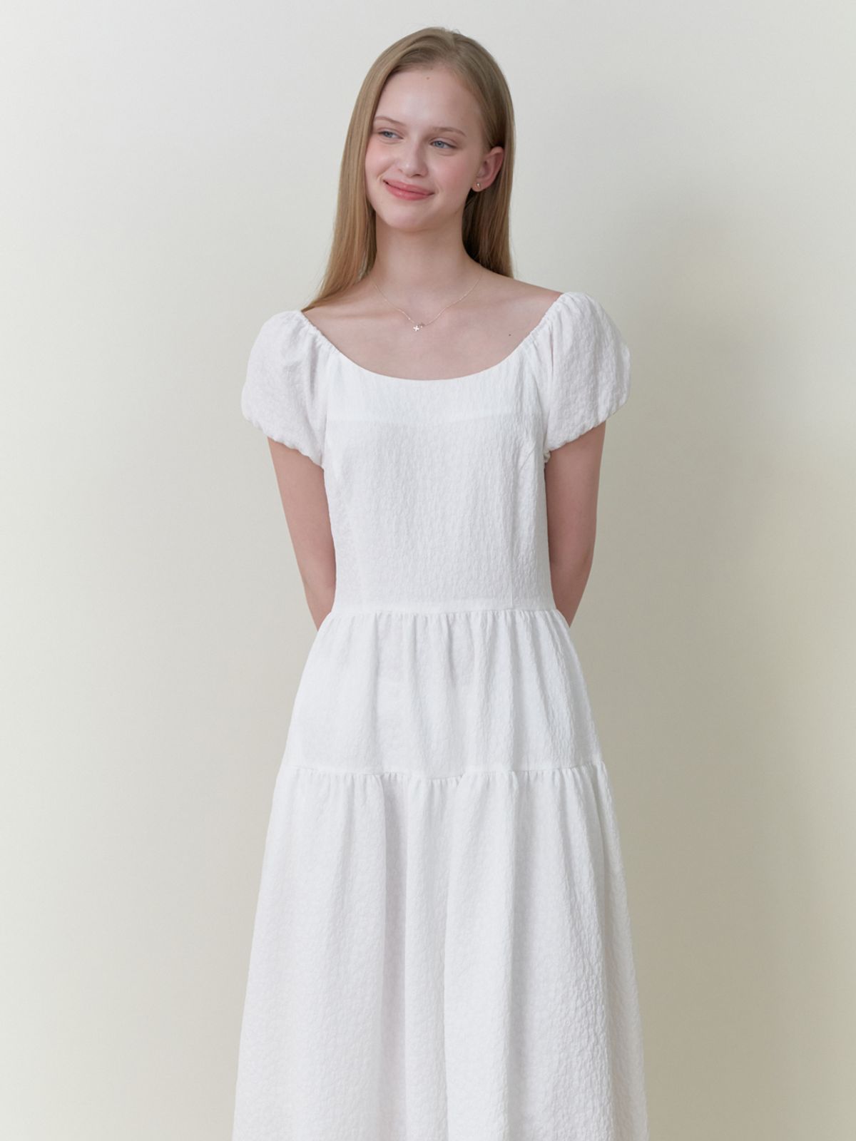 리엘(RE L) Princess line dress (white)